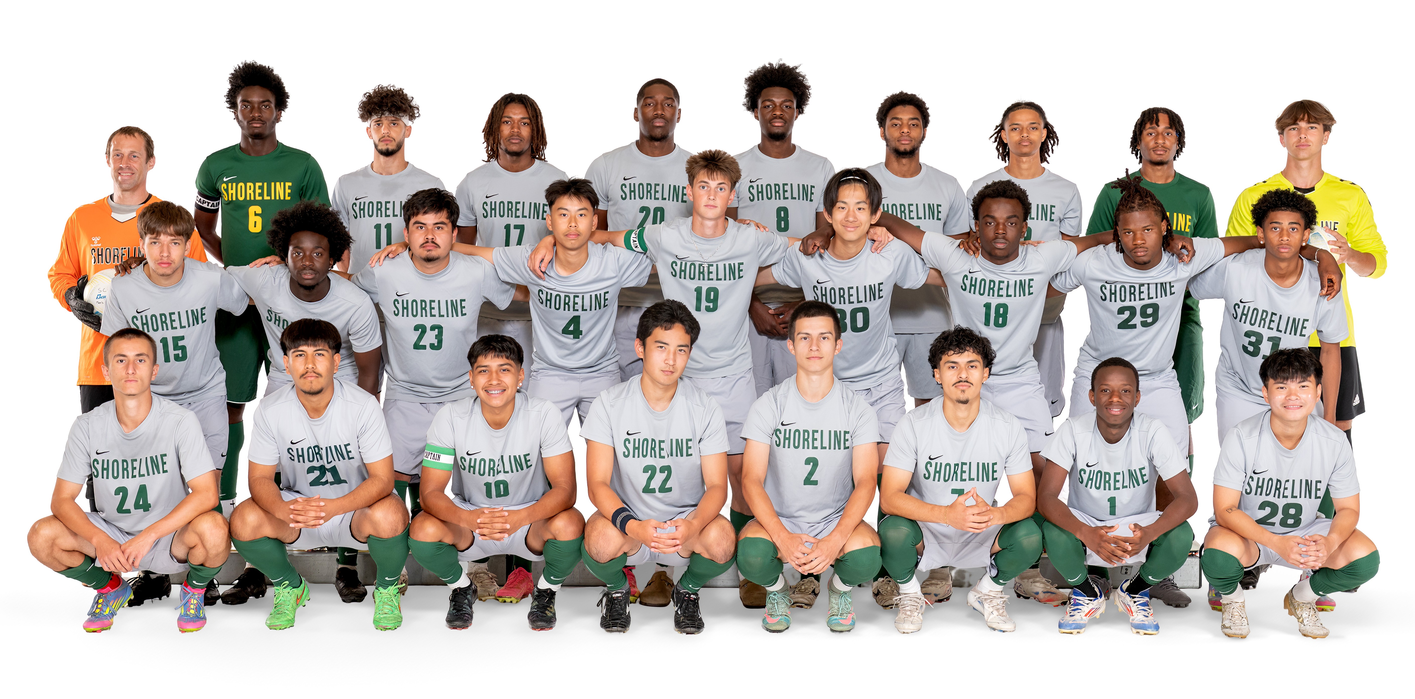 Shoreline Dolphins men's soccer team, 2025 roster