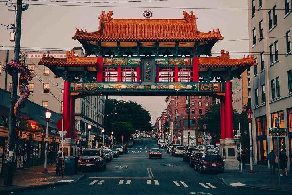 The Chinatown-International District gate in Seattle